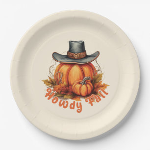 Assiettes En Carton Howdy Fall - Vibes d'automne rustiques