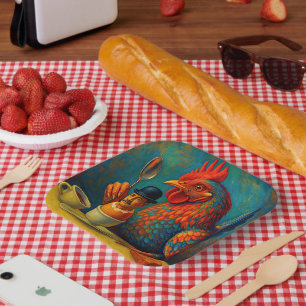 Assiettes En Carton Humain dur à cuire - Jeu de mains à la pause petit
