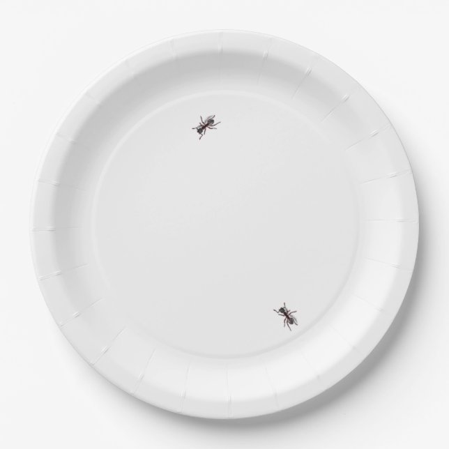 Assiettes En Carton Humour Bug Ant Funny (Devant)