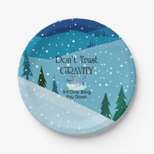 Assiettes En Carton HUMOUR TOP Ski