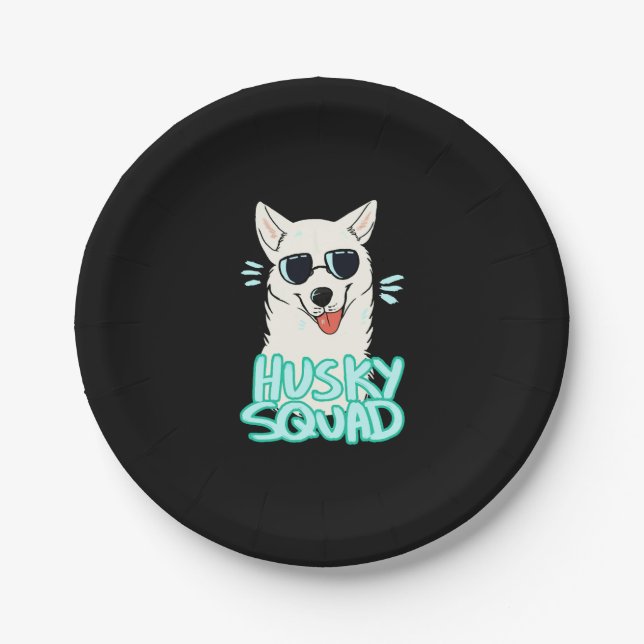 Assiettes En Carton Husky Squad (Devant)