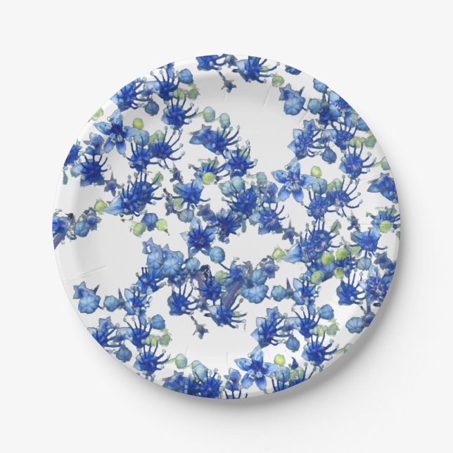 Assiettes En Carton Hydrangée (Devant)
