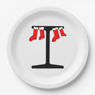 Assiettes En Carton I-Beam Christmas Stockings