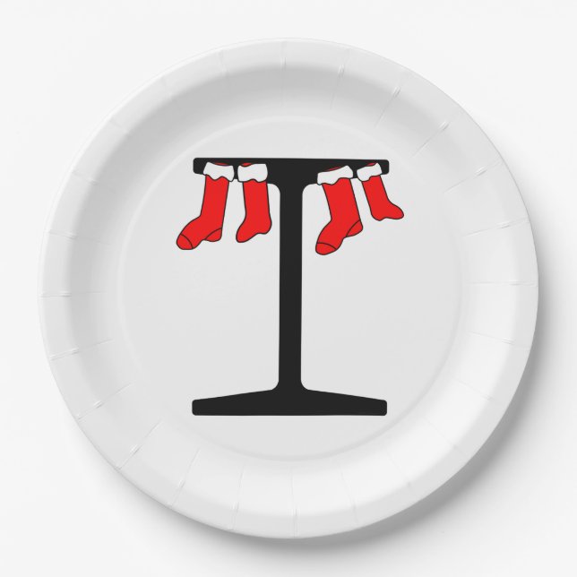 Assiettes En Carton I-Beam Christmas Stockings (Devant)