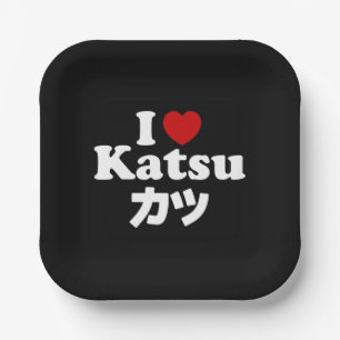 Assiettes En Carton I Heart [Love] Katsu カ ツ