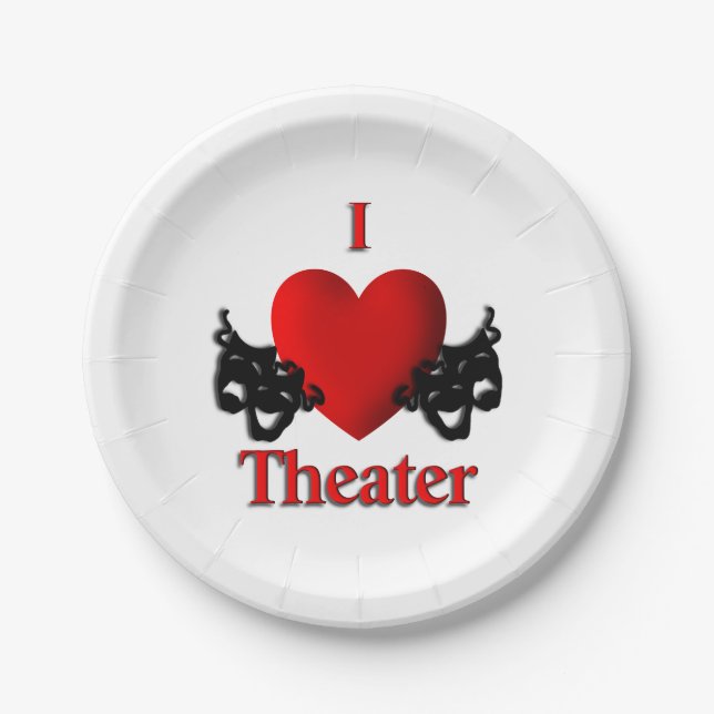 Assiettes En Carton I Heart Theatre (Devant)