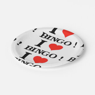 Assiettes En Carton I Love Bingo