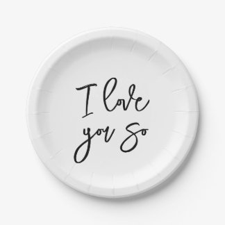 Assiettes En Carton I love you so paper plates