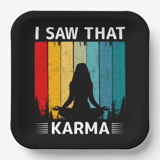 Assiettes En Carton I Saw That Karma (Recto)