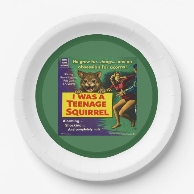 Assiettes En Carton I was a teenage squirrel (Devant)