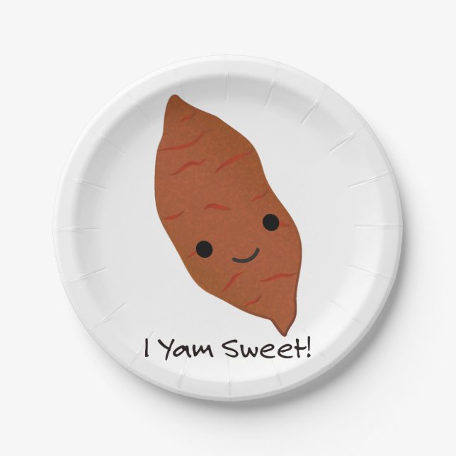 Assiettes En Carton I Yam Sweet Cute kawaii Sweet Potato (Devant)