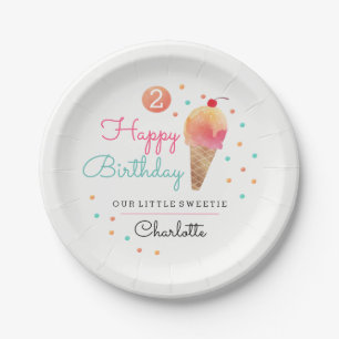 Assiettes En Carton Ice Cream Party Kids Party Plaque papier