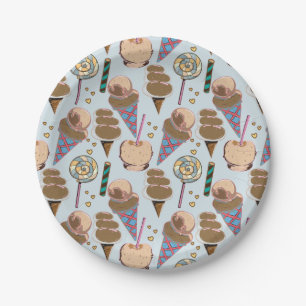 Assiettes En Carton Ice cream pattern   Lollies pattern   lollipop 25