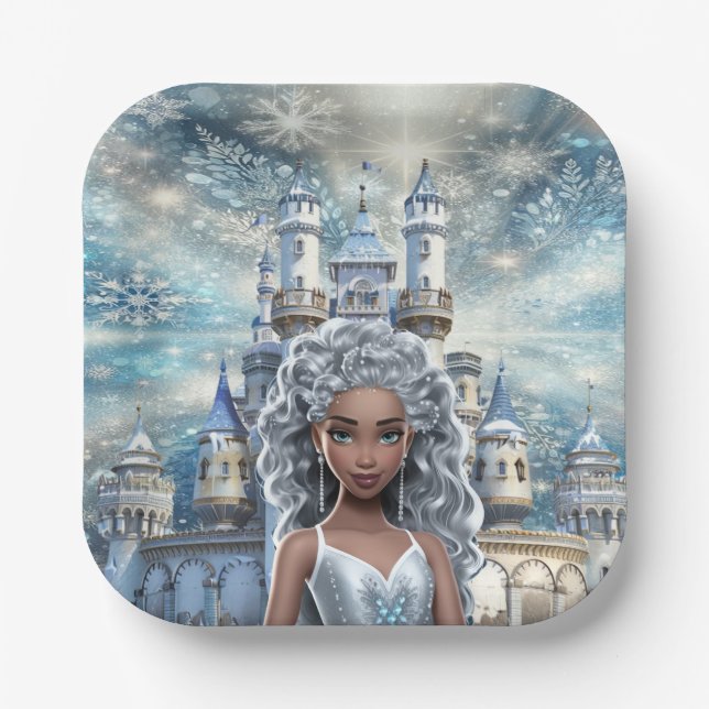 Assiettes En Carton Ice Princess (Recto)