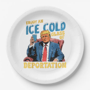 Assiettes En Carton ICE Profitez d'un verre glacé de déportation