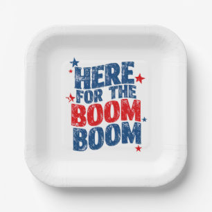 Assiettes En Carton Ici pour The Boom 4 juillet Patriotique 
