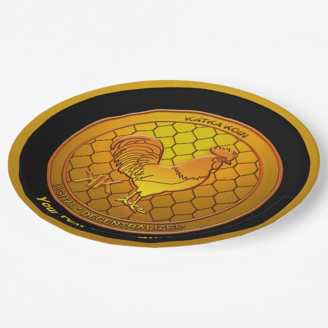 Assiettes En Carton ICO de crypto-monnaie KatkaKoin (Angle)