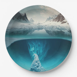 Assiettes En Carton Icy Mountain View