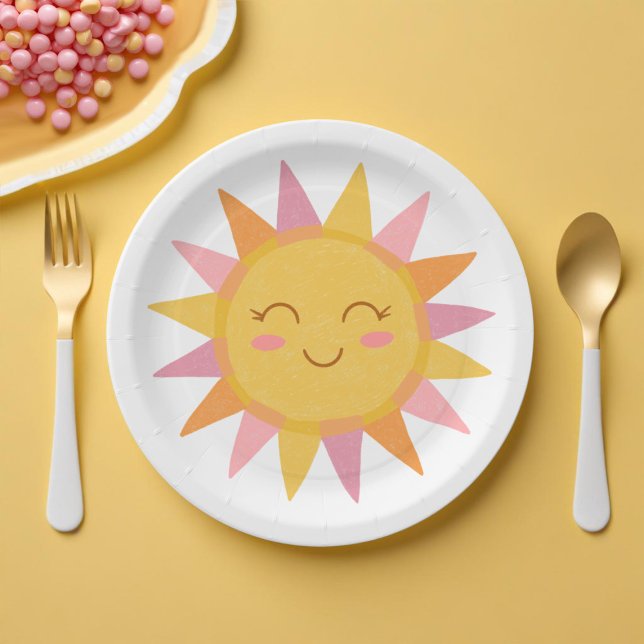 Assiettes En Carton Idéal Premier voyage autour du soleil Anniversaire (Créateur téléchargé)