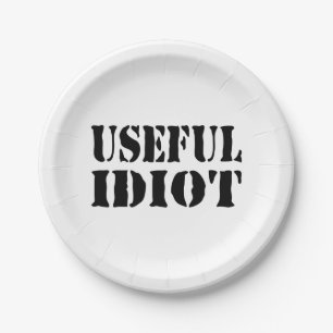 ASSIETTES EN CARTON IDIOT UTILE