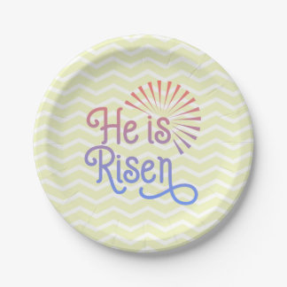 Assiettes En Carton Il est ressuscité Christian Easter Retro