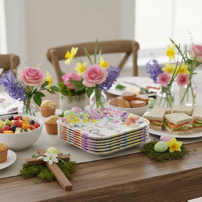 Assiettes En Carton Il est ressuscité ! plaques de papier (Créateur téléchargé)