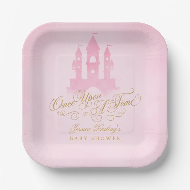 Lot De 8 Assiettes De Fête Princesse Rose - Motif "Il était Une Fois" - Neuf