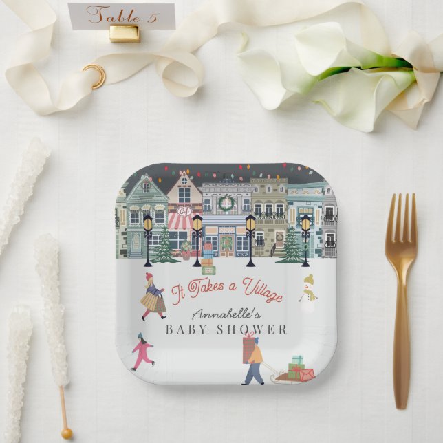 Assiettes En Carton Il Faut Un Baby shower Village Vacances (Mariage)