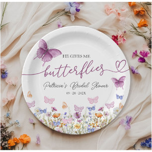 Assiettes En Carton Il Me Donne Des Papillons Fête De Mariage Champêt