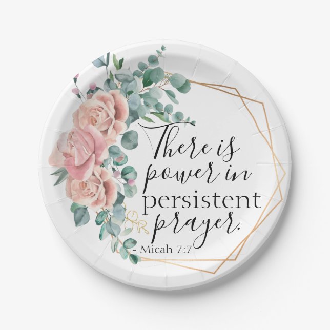 Assiettes En Carton Il y a du pouvoir dans la prière (Devant)