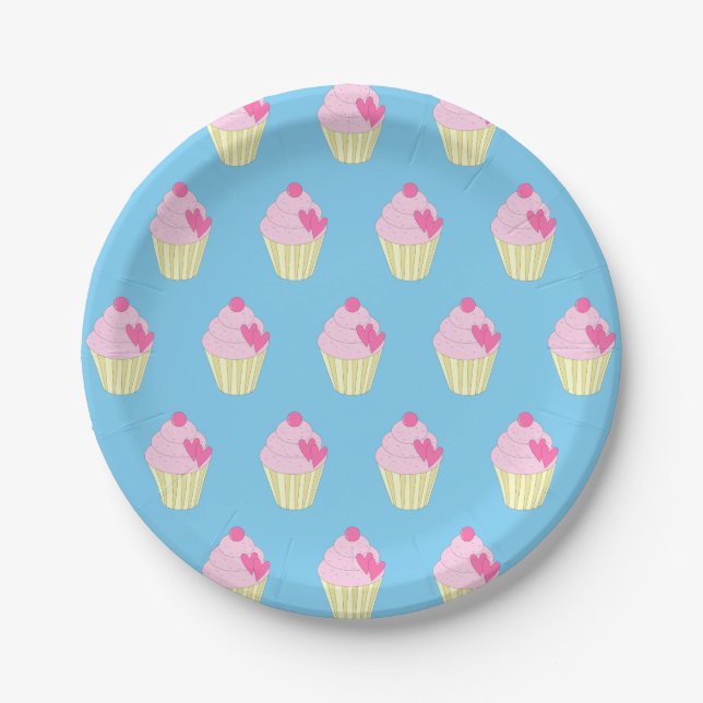 Assiettes En Carton illusima Bleu (Devant)