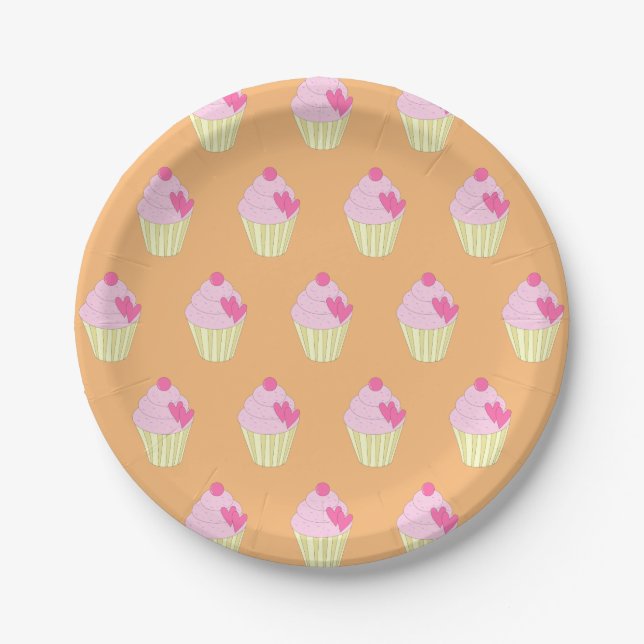 Assiettes En Carton illusima Cupcakes décorés (Devant)