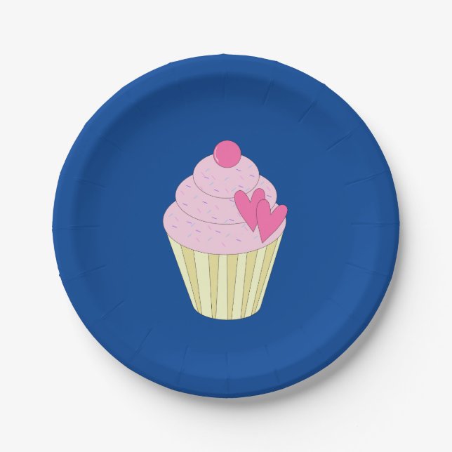 Assiettes En Carton illusima Cupcakes décorés (Devant)