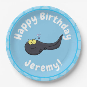 Assiettes En Carton Illustration amusante de dessin animé en têtard