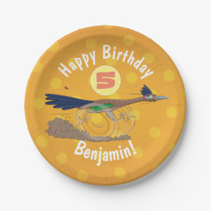 Assiettes En Carton Illustration amusante de la caricature d'oiseau du