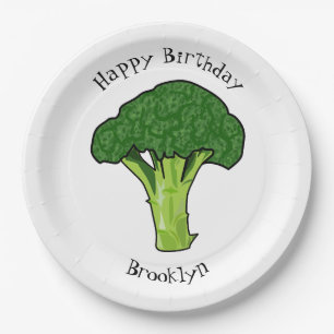 Assiettes En Carton Illustration de Broccoli