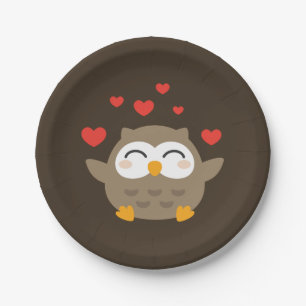 Assiettes En Carton Illustration de I Owl You