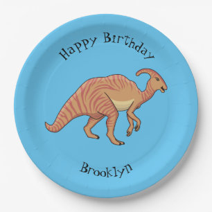 Assiettes En Carton Illustration de la caricature de dinosaure du para