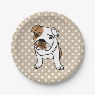 Assiettes En Carton Illustration de l'anglais jote Bulldog