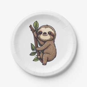 Assiettes En Carton Illustration de Sloth
