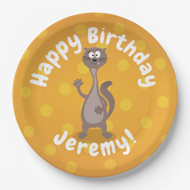 Assiettes En Carton Illustration drôle de tissage tissé (Devant)