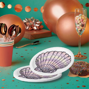 Assiettes En Carton Illustration du coquillage