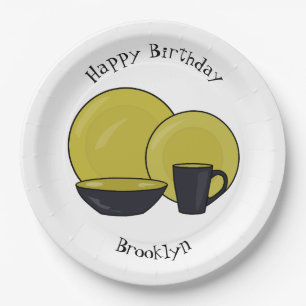 Assiettes En Carton Illustration du jeu de produits de table