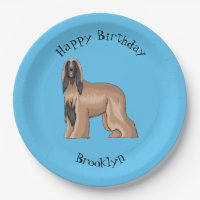 Illustration d'un chien hound afghan