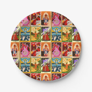 Assiettes En Carton Illustrations colorées de la carte Tarot