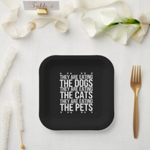Assiettes En Carton Ils mangent les chiens les chats les animaux de co