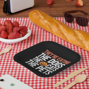 Assiettes En Carton Ils mangent les chiens les chats les animaux de co