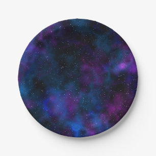Assiettes En Carton Image de nuit étoilée de la belle galaxie spatia