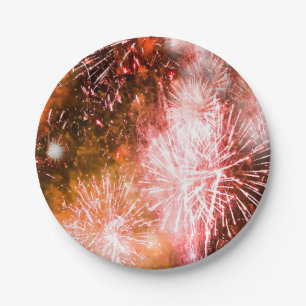 Assiettes En Carton Image Fireworks pour Plaque papier