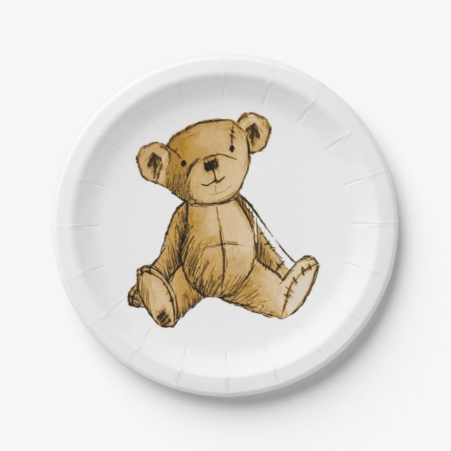 Assiettes En Carton Image Teddy Bear pour Plaques de papier (Devant)